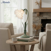 Verdoma Lily Flower Adjustable Table Lamp with Elegant Floral Shade for Bedroom and Living Room